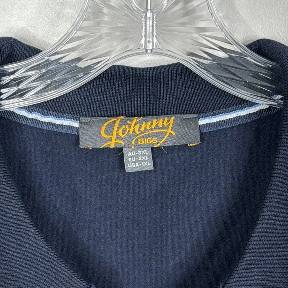 Johnny Bigg Quinn Navy Blue Smart Polo Shirt Big & Tall Size 1XL NWT
